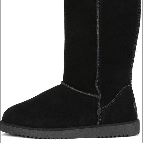 NEW DREAM PAIRS New Mid Calf Black Women's Short Sheepskin Boots US10 - Picture 3 of 9